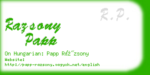 razsony papp business card